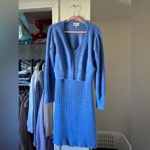 Freshman 1996 Blue Knit Dress with Sweater